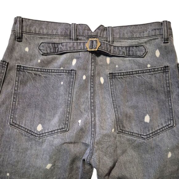 Free People x Sandrine Rose The Virgin Label Polka Grey Wash Jeans Sz 30 - Picture 4 of 6